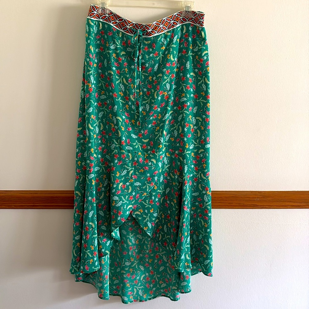 Laundry by Shelly Segal Los Angeles tiered high-low skirt Size XL